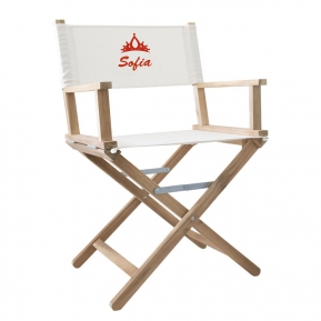 SILLA TIPO DIRECTOR DE MADERA COLOR BEIGE